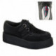 Creepers daim noir à lacets by DemoniaCult