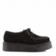 Creepers daim noir à lacets by DemoniaCult