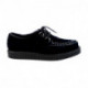Creepers noir homme / unisexe en daim / cuir véritable de la petite taille 37 au 45