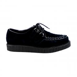Creepers noir homme / unisexe en daim / cuir véritable de la petite taille 37 au 45