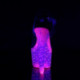 sandale gogo danseuse talon de 18 cm et plateforme fluo rose