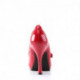 Chaussure pin up rouge à talon et plateforme vintage