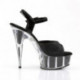 Chaussure pole exotic noire à paillettes avec talon 15 cm Pleaser DEL609-5G/B/M