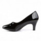 Escarpin noir vernis talon moyen grande taille