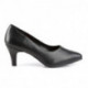 Escarpin noir mat petit talon 7 cm