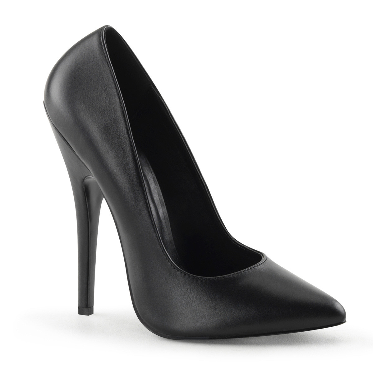 Escarpin cuir noir talon aiguille sexy 15 cm