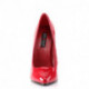 Escarpin rouge vernis talon aiguille 15 cm et bout pointu