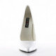 Escarpin blanc talon aiguille 15 cm bout pointu