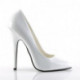 Escarpin blanc talon haut 15 cm bout pointu