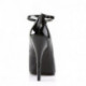 Escarpin noir vernis talon aiguille 15 cm a bride cheville petite et grande taille
