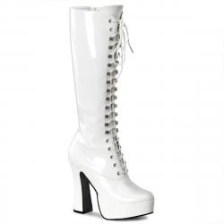 Bottes blanches sales femme pas cher