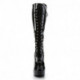 Botte plateforme noire sexy à haut talon carré 12 cm