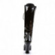 Botte plateforme haut talon carré 10 cm noire vernis