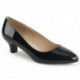 Escarpin petit talon 5 cm noir vernis grande taille
