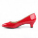 Escarpin petit talon 5 cm rouge vernis