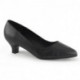 Escarpin petit talon 5 cm noir mat grande taille du 39 au 46