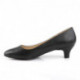 Escarpin petit talon 5 cm noir mat grande taille du 39 au 46