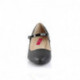 Escarpin noir mat petit talon 5 cm grande taille