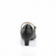 Escarpin noir mat petit talon 5 cm grande taille