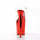 Chaussure pole dance rouge chromée talon 20 cm