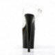 Chaussure pole dance transparente plateforme noire | grande taille