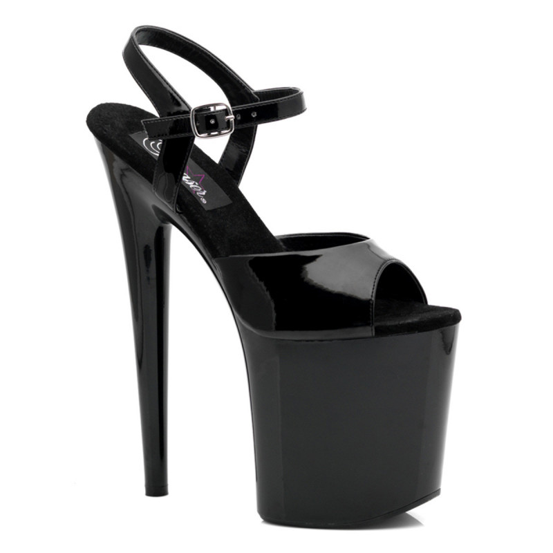 Talon 20 cm Chaussure pole dance noire Pleaser