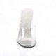 Mule Pleaser transparente 11 cm – vue de face