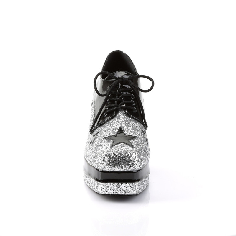 Chaussures à enfiler disco à paillettes noires pour homme - Chaussures de  carnaval /