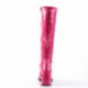 Botte rose fushia en stretch pour femme - talon carré 8 cm