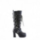 Chaussure gothique femme à plateforme et talon noire à lacet DemoniaCult