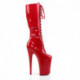 Bottes plateforme haut talon fetish 23 cm rouge verni, Pleaser USA