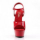 Sandale pole dance rouge à plateforme petite et grande taille du 35 au 44