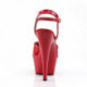 Sandale pole dance rouge à plateforme petite et grande taille du 35 au 44