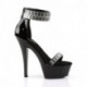 Sandale luxe plateforme noire et strass KISS-269RS