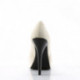 escarpin rétro plateforme crème et noir à nœud talon de 13 cm
