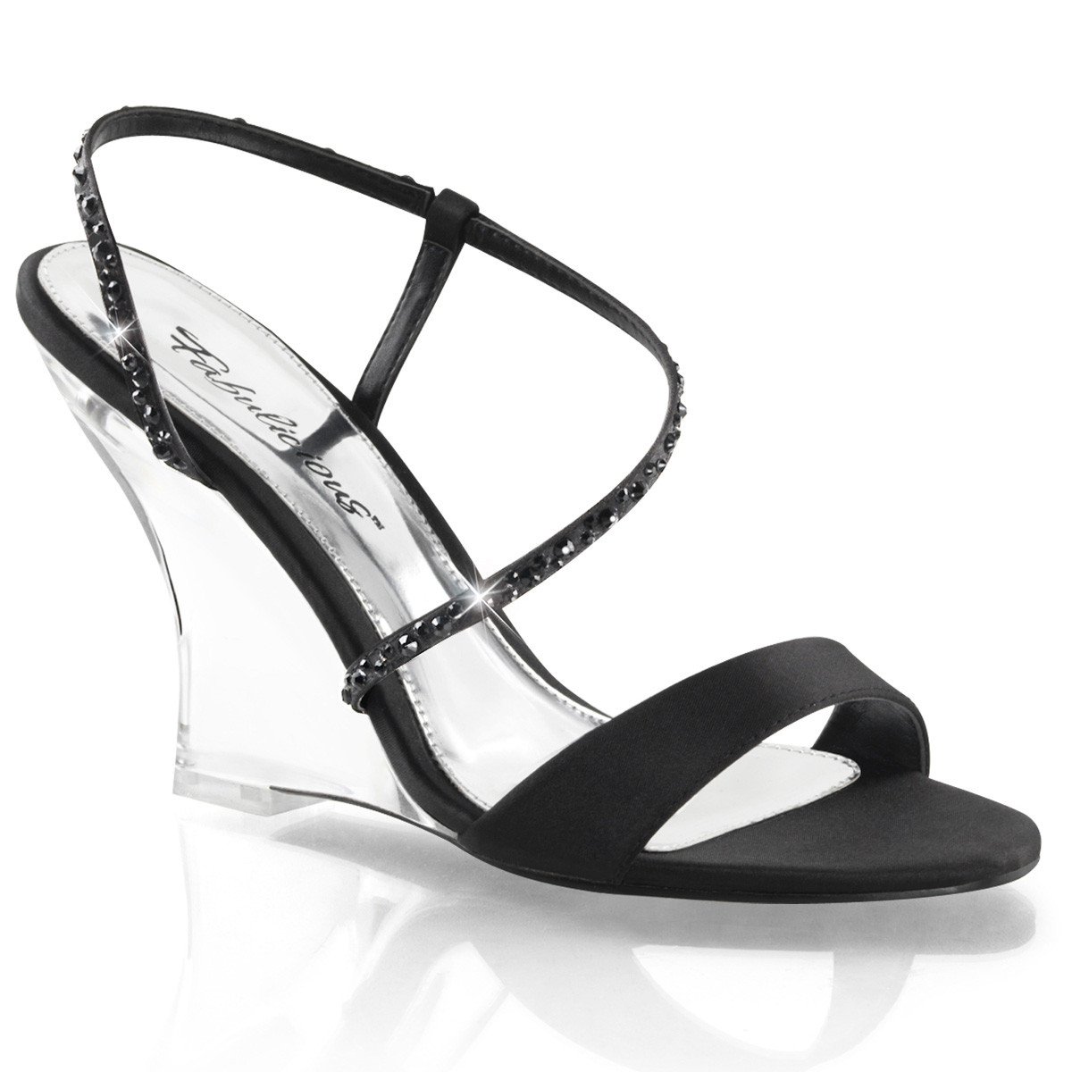 Sandales compensées transparentes sale
