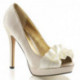 Escarpin plateforme champagne talon 12 cm