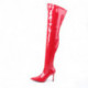 Cuissarde femme rouge vernis vinyl talon aiguille sexy grande taille