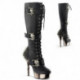 Bottes gothique noires à plateforme et talon finger bone femme DemoniaCult