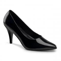 ESCARPIN NOIR VERNIS À TALON MOYEN 7 CM