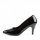 ESCARPIN NOIR VERNIS À TALON MOYEN 7 CM