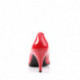 ESCARPIN TALON MOYEN ROUGE VERNIS GRANDE TAILLE DU 36 AU 44