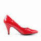 ESCARPIN TALON MOYEN ROUGE VERNIS GRANDE TAILLE DU 36 AU 44