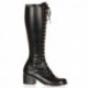 Botte noire mat femme à petit talon carré 5 cm du 36 au 44