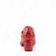 Babies rouges à paillettes à petit talon carré 5 cm et bout rond