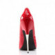 Escarpin fetish rouge vernis à talon extrême 15 cm