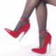 Escarpins Fetish SCREAM-12 Rouge Verni - Talon 15 cm & Bride Cheville
