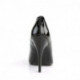 Escarpin noir vernis talon haut de 12 cm grande taille du 36 au 46