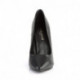 Escarpin noir mat talon haut de 12 cm petite et grande pointure