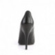 Escarpin noir mat talon haut de 12 cm petite et grande pointure